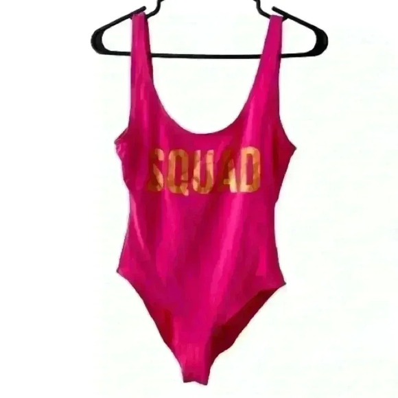 PINK ONE PIECE  SWIMWEAR SQUAD SIZE S-M - Picture 10 of 10